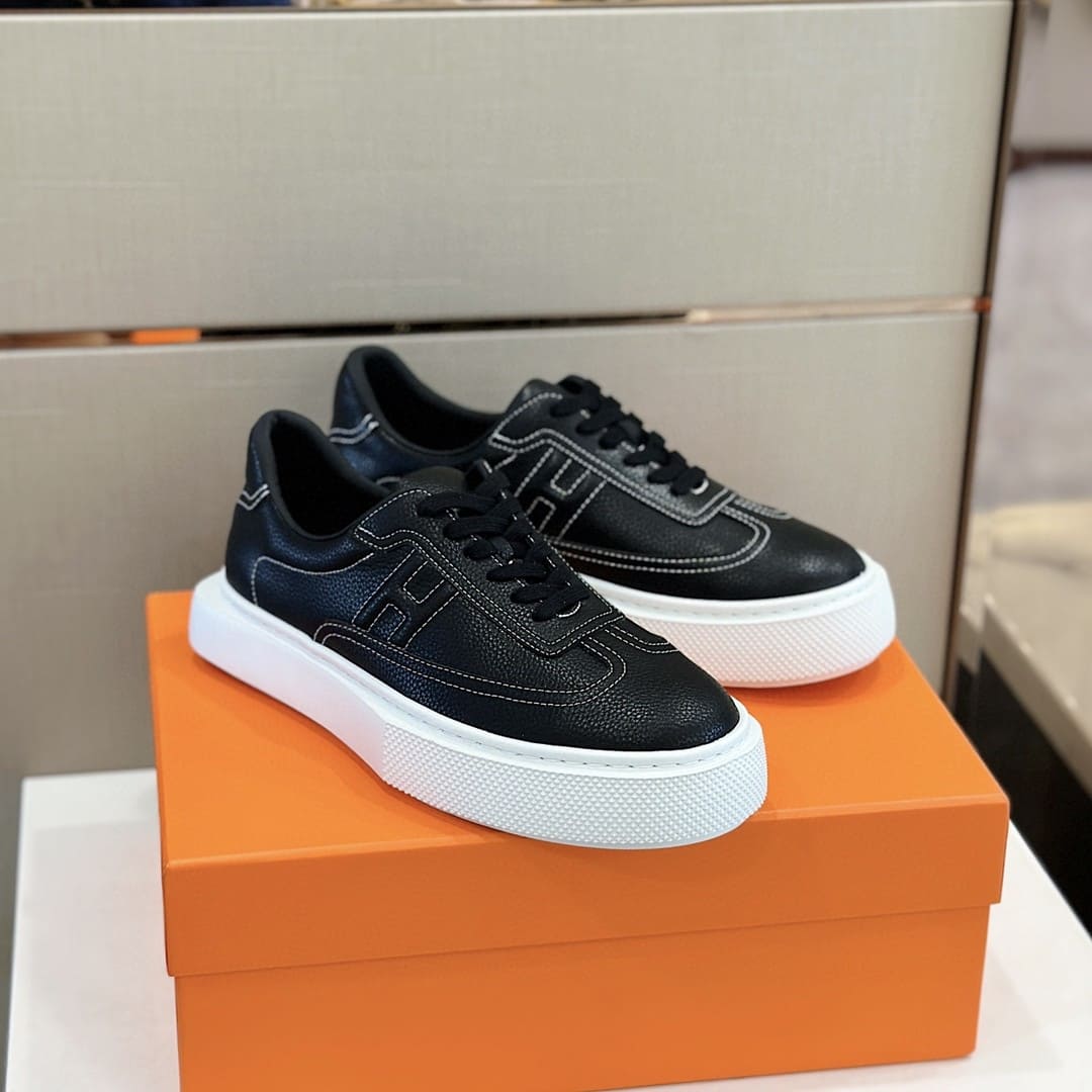 GIÀY HERMES SNEAKER LOW SPORTS CALFSKIN BLACK