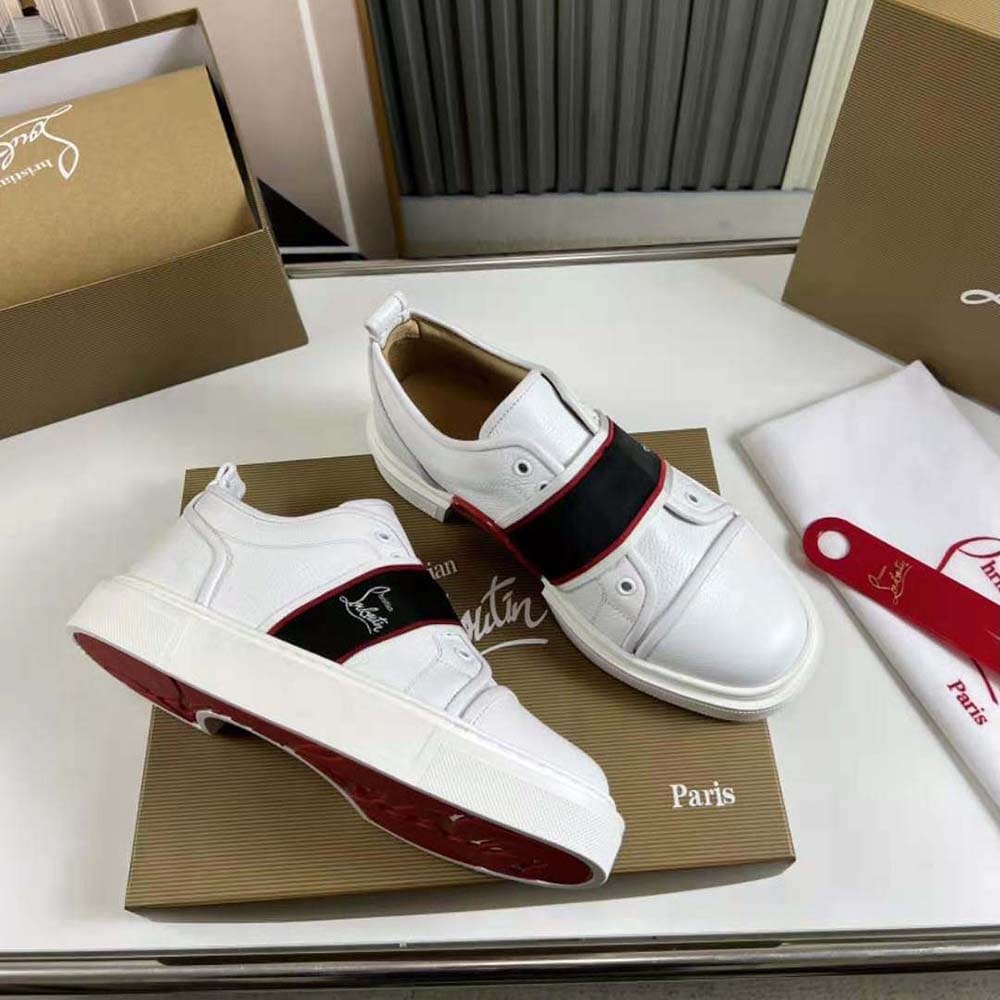 GIÀY CHRISTIAN LOUBOUTIN Men Adolescenza Sneakers-White TOP QUALITY SHOES AAA
