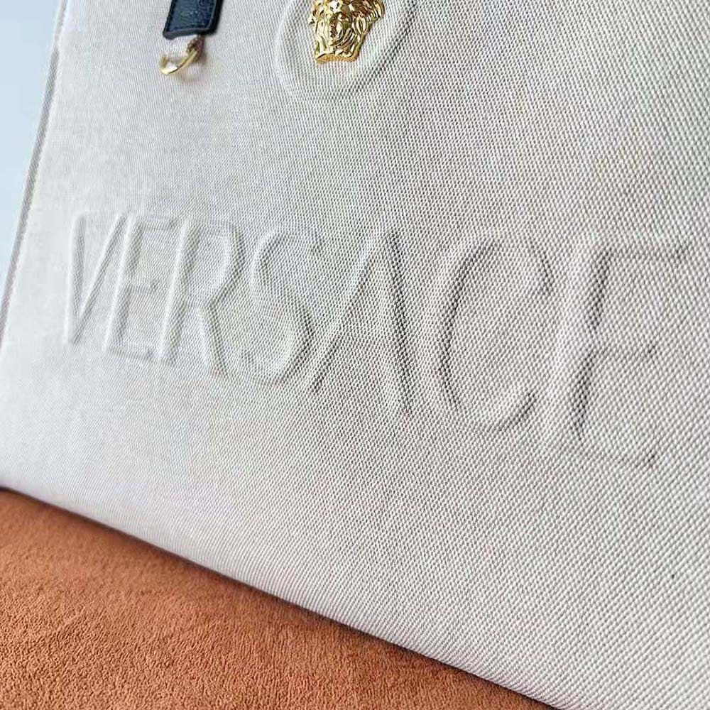 TÚI Versace Women La Medusa Canvas Large Tote Bag-Beige