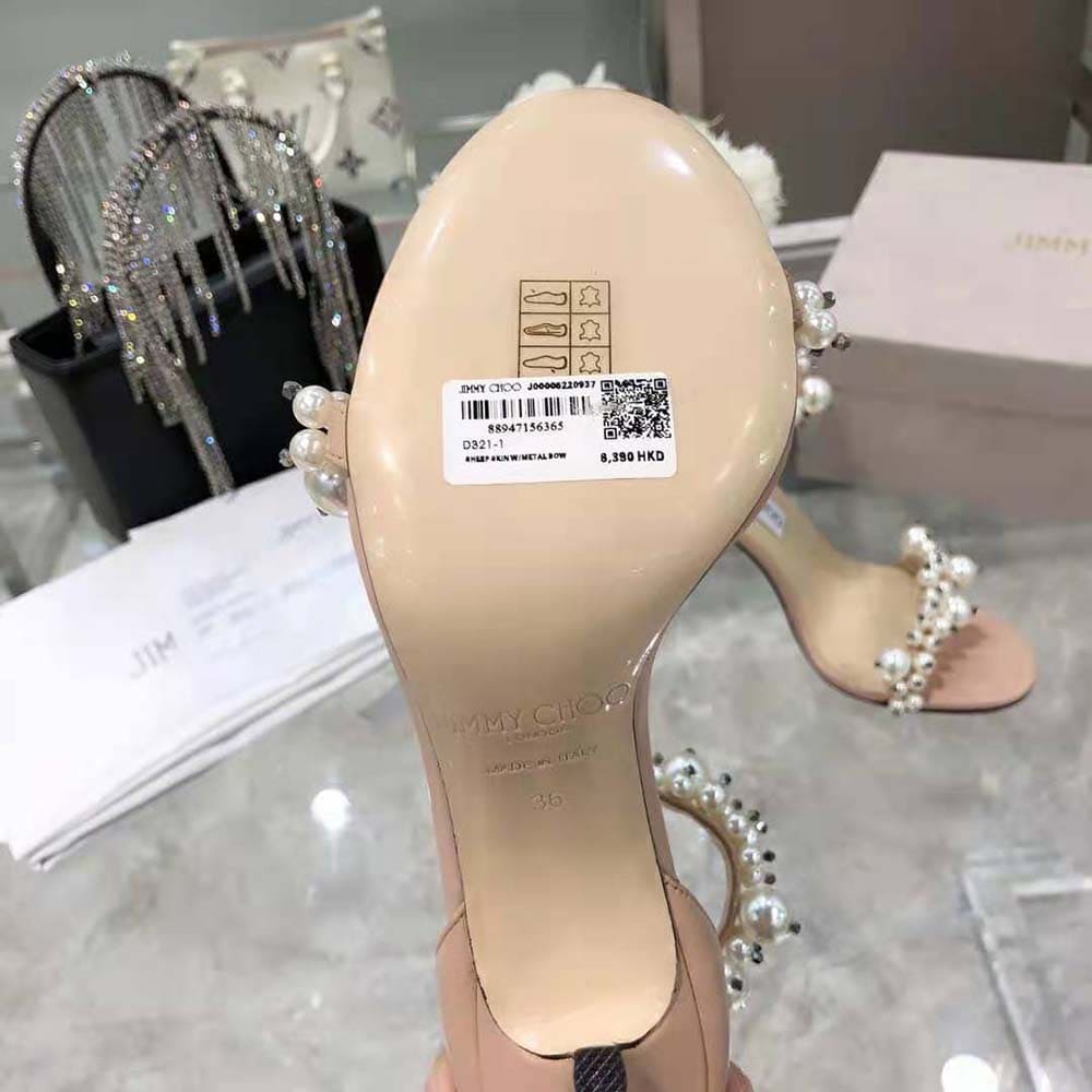GIÀY Jimmy Choo Women Maisel 100 Ballet Pink Nappa Leather Sandals