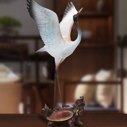 Bức Hạc đồng trên mai rùa