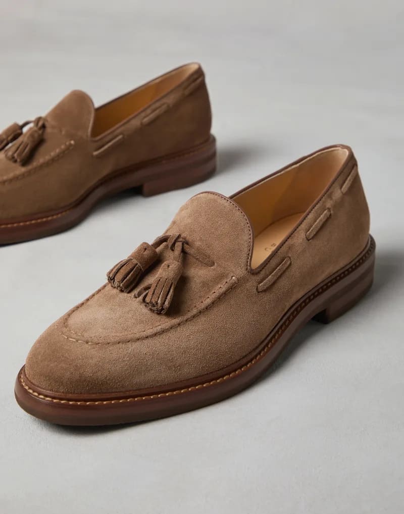 GIÀY BRUNELLO CUCINELLI LOAFERS SUEDE SHOES AAA DA LỘN NƠ QUẢ CHUÔNG