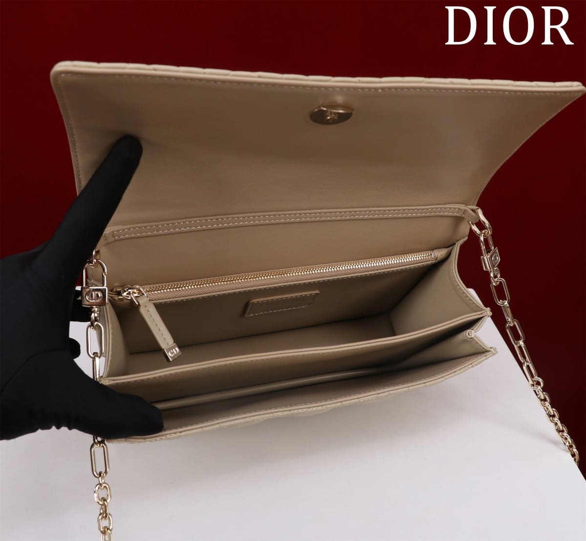 TÚI CHRISTIAN DIOR Mini Miss Dior Bag Cream Cannage Lambskin