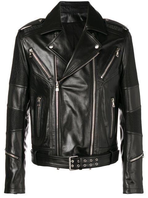 ÁO BALMAIN BIKER LEATHER JACKET