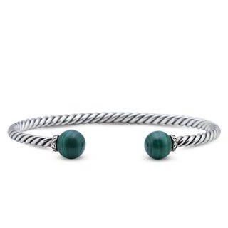 DAVID YURMAN bracelet moissanite diamonds with malachite đá lông công