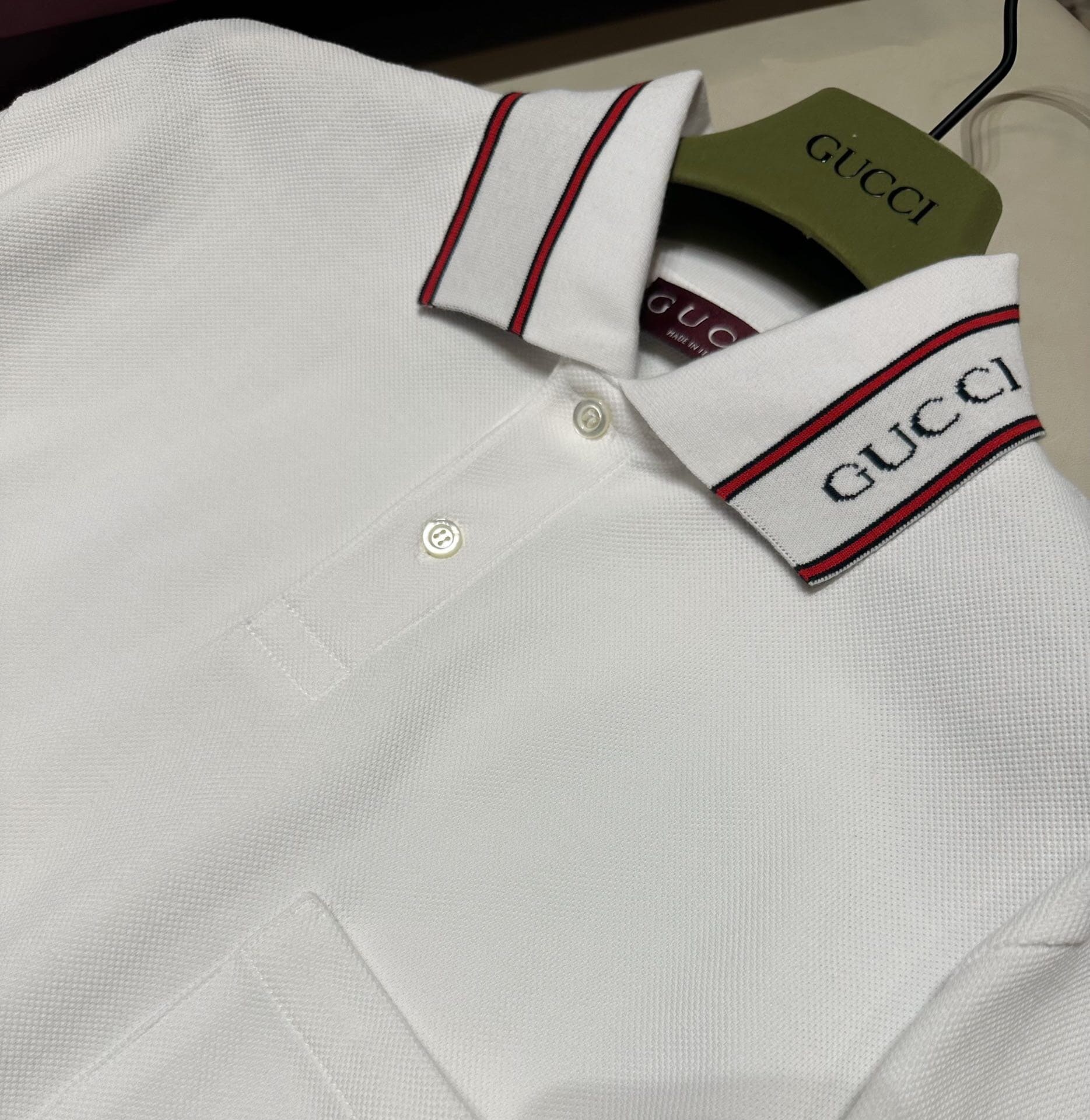 ÁO GUCCI GG POLO SHIRT MÀU TRẮNG UNISEX