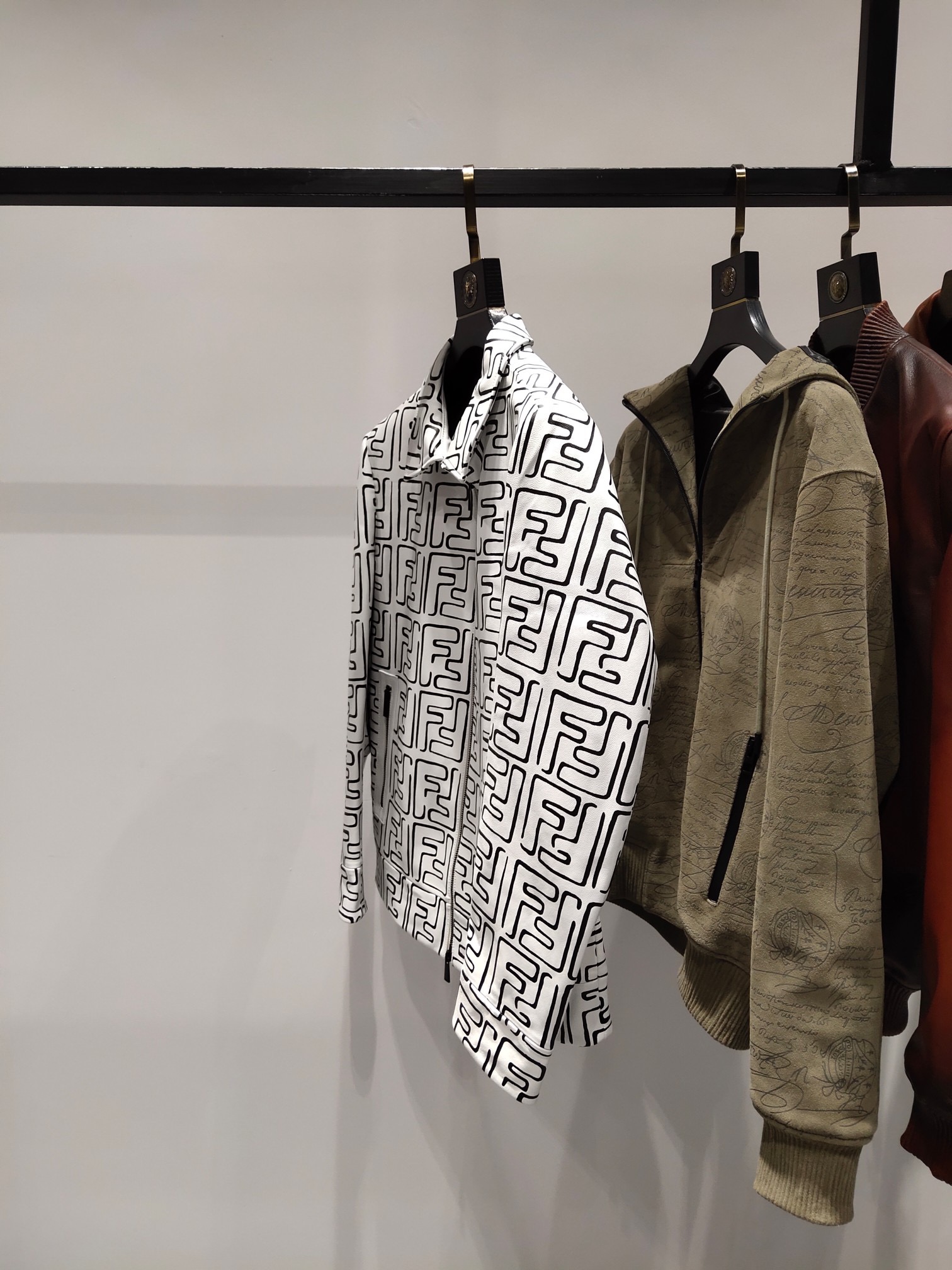 ÁO FENDI FF LEATHER JACKET