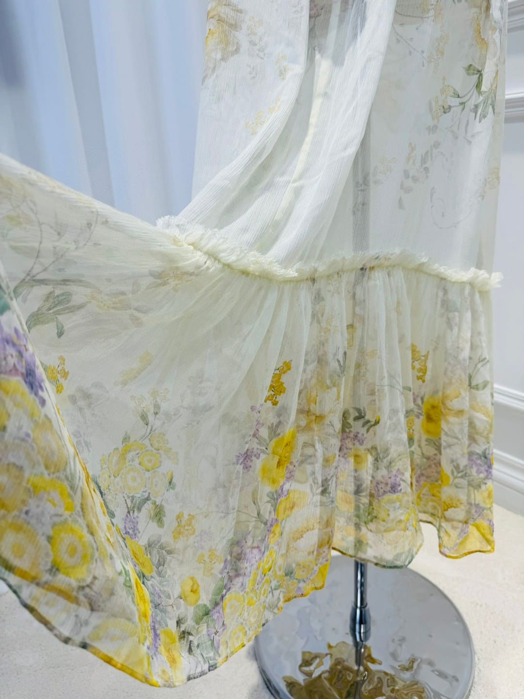 VÁY ZIMMERMANN SHORT SLEEVE LONG DRESS FLOWER High Classy