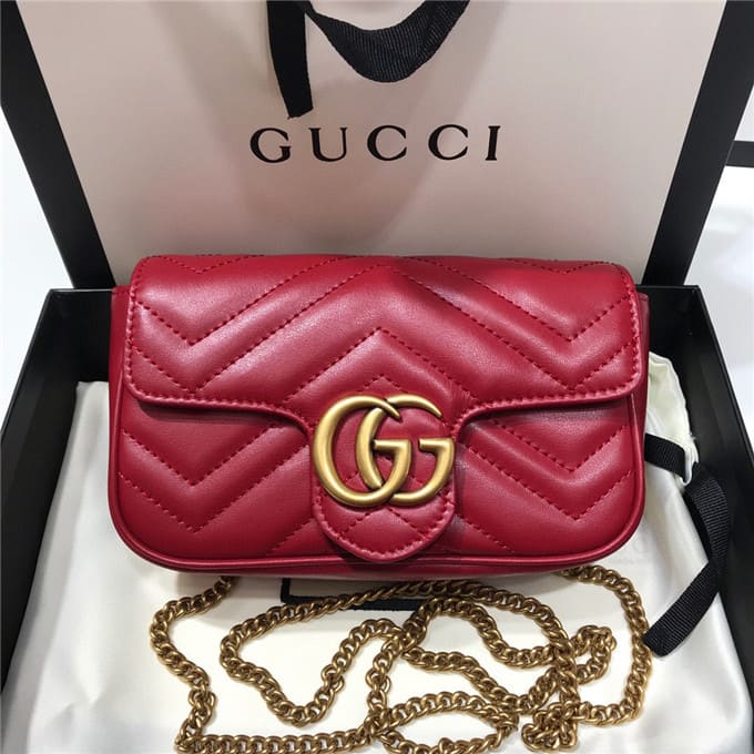 TÚI Gucci GG marmont super mini bag red Top Quality