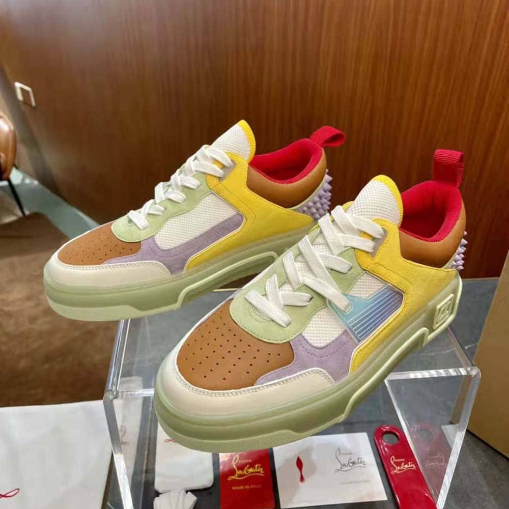 GIÀY CHRISTIAN LOUBOUTIN Unisex Astroloubi in Calf leather-Green TOP QUALITY SHOES AAA