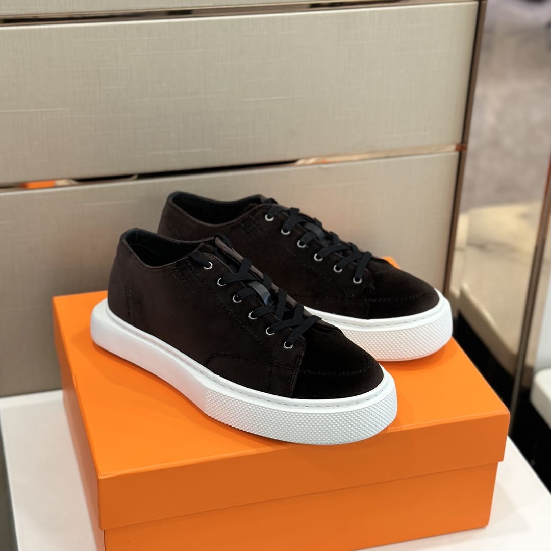 GIÀY HERMES SNEAKER LOW SPORTS SUEDE PURPLE