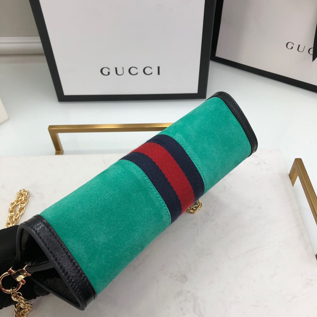 TÚI Gucci Ophidia GG small shoulder bag green Top Quality