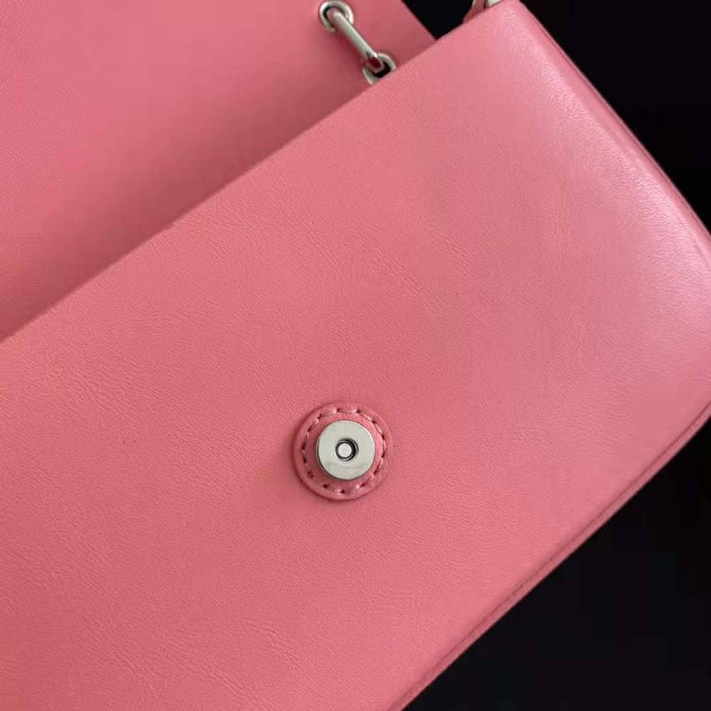 TÚI Fendi Women Baguette Phone Pouch Pink Patent Leather Pouch
