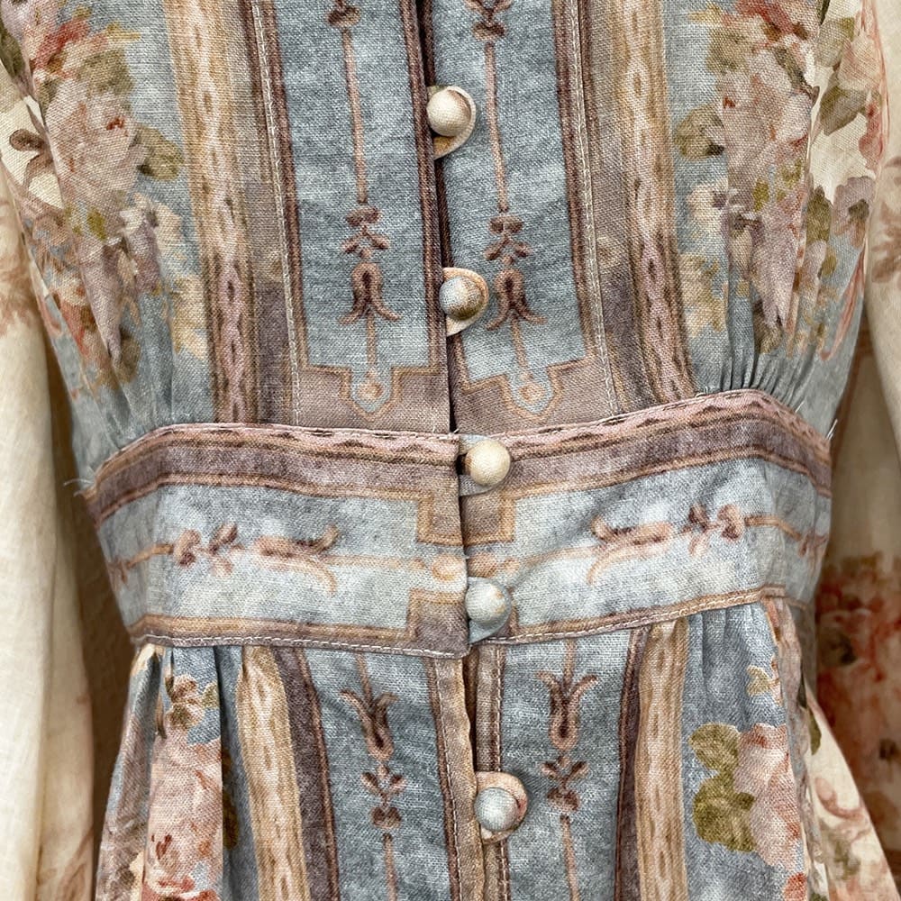 VÁY ZIMMERMANN Vintage Flower Long Sleeve Long Dress High Classy
