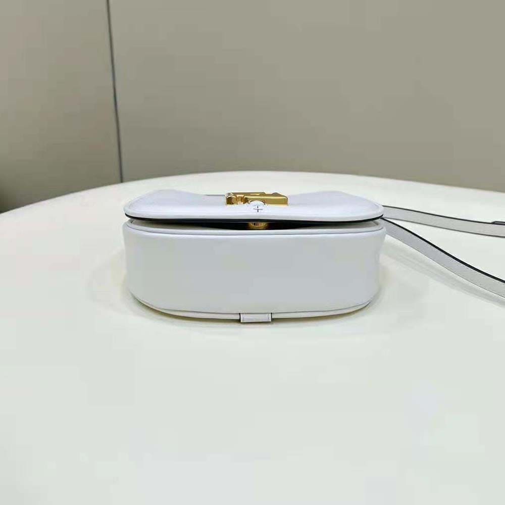 TÚI FENDI Women C’mon Mini White Leather Bag