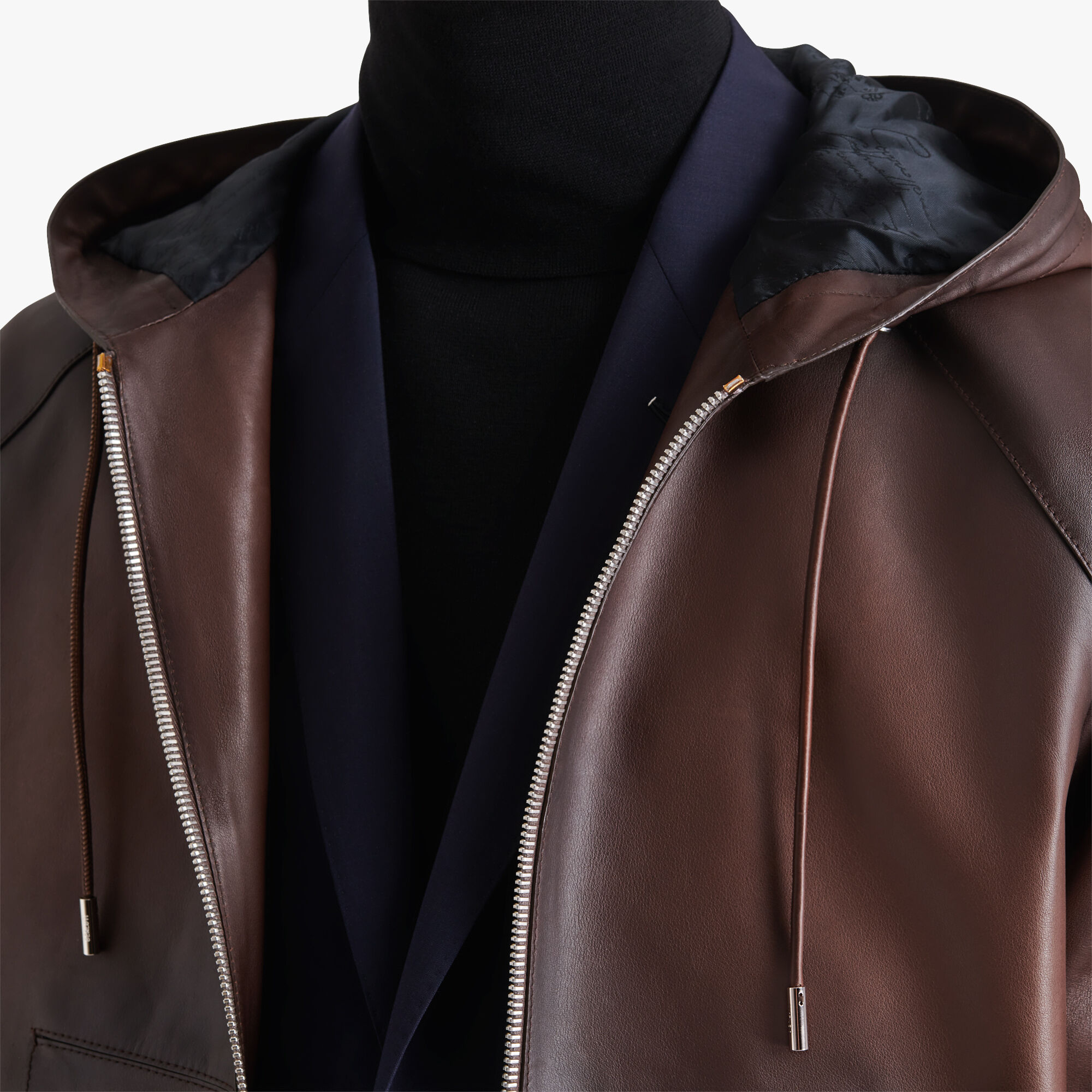 ÁO BERLUTI EBANO leather jacket SS2021