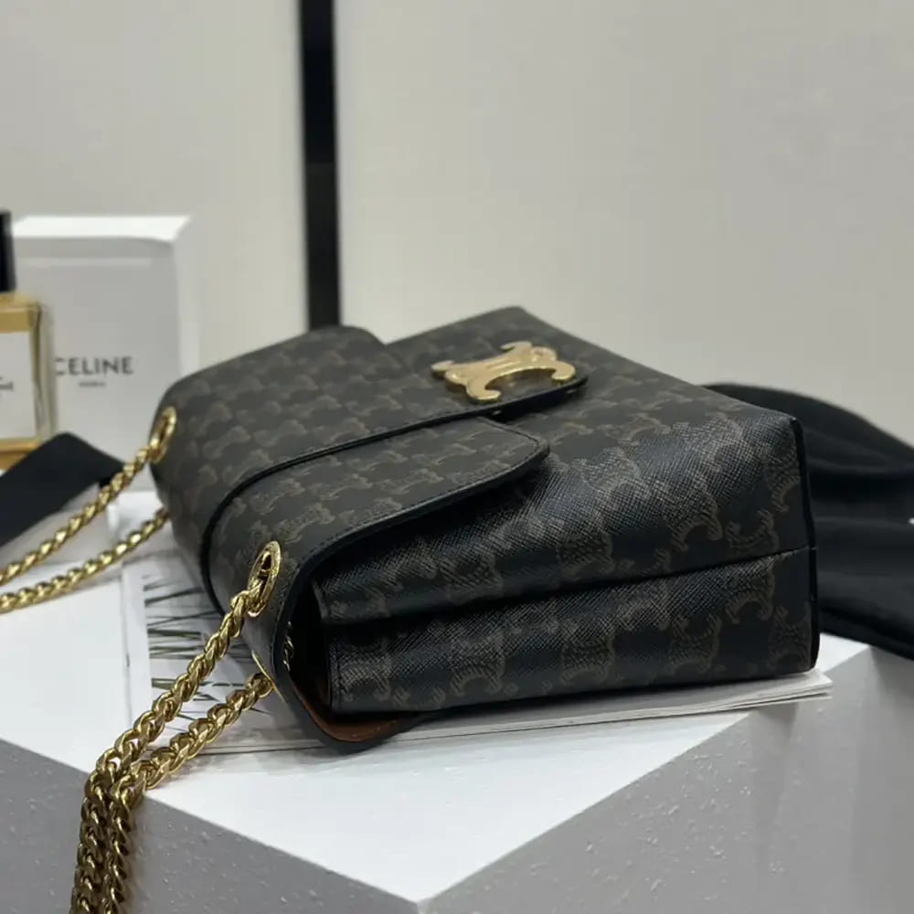 TÚI CELINE Women Medium Celine Victoire Bag in Triomphe Canvas