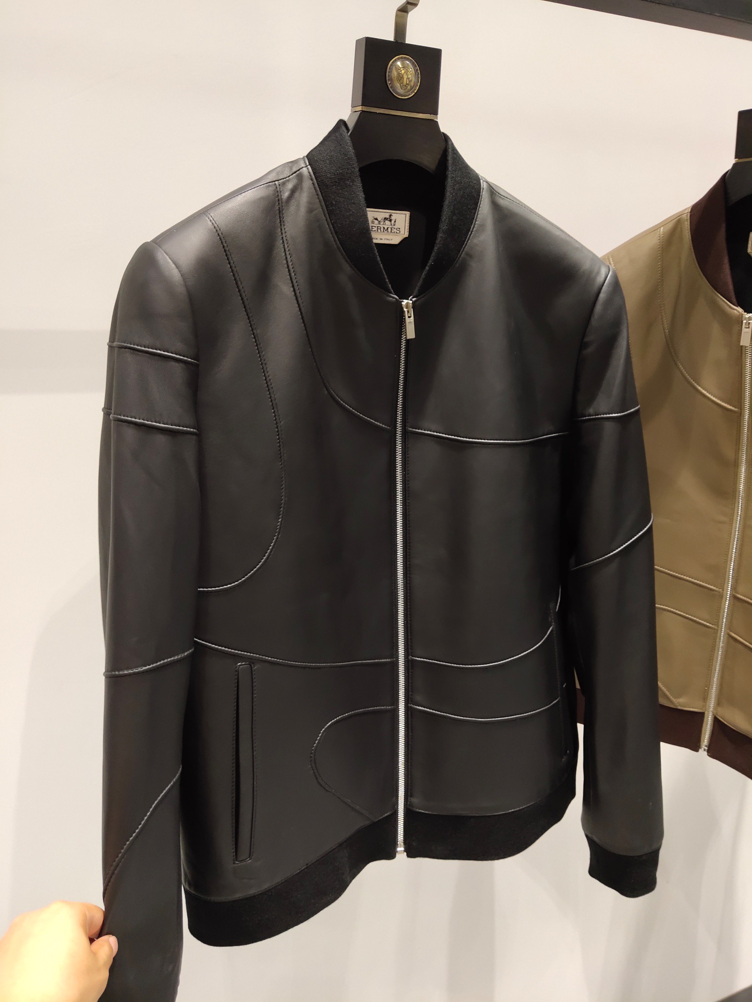 ÁO HERMES LEATHER JACKET