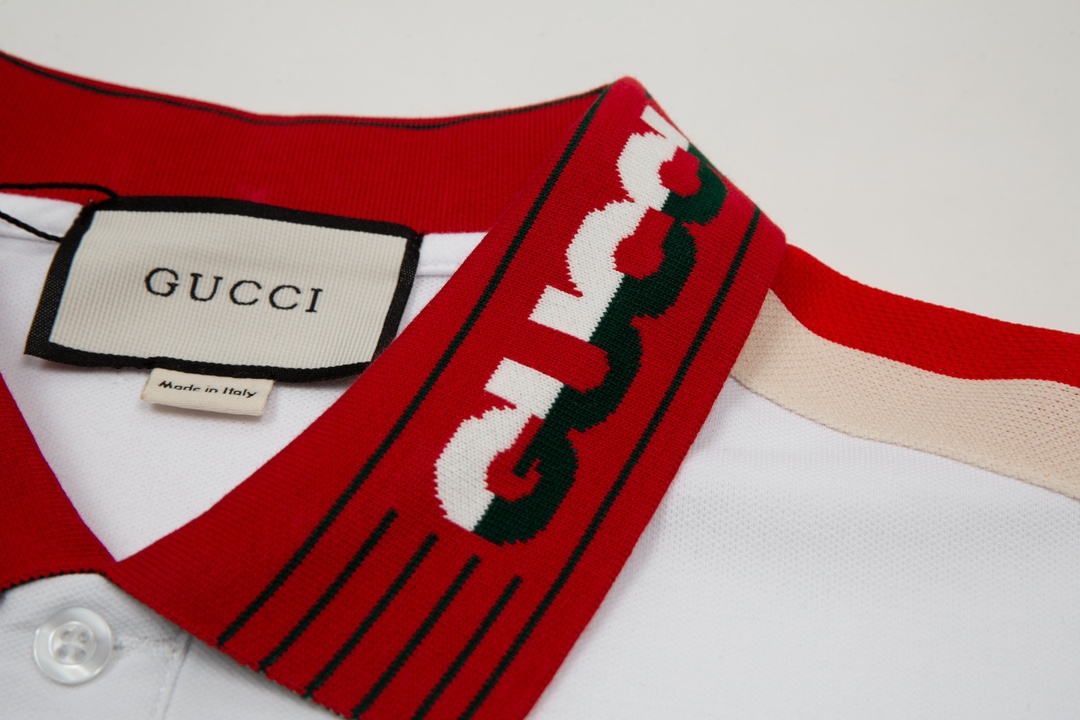 ÁO GUCCI Collar Logo Polo-Shirt