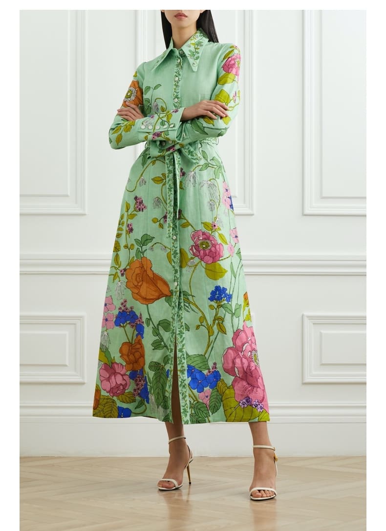 VÁY ALE'MAIS Flower Vintage Dress High Classy