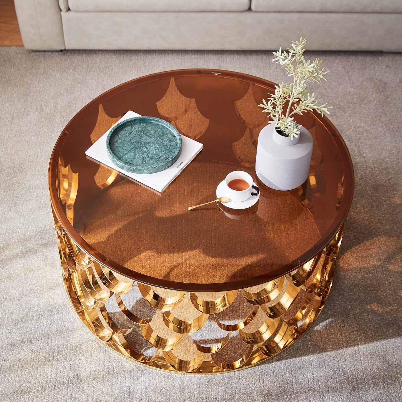 BÀN TRÀ MẠ VÀNG CHAMPAGNE coffee table