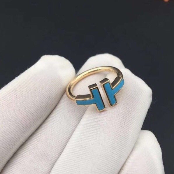 NHẪN TIFFANY & Co WIRE TURQUOISE RING YELLOW GOLD 18K