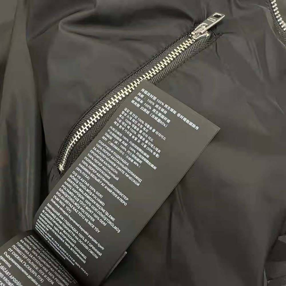 ÁO Prada Re-Nylon Cropped Hooded Down Jacket-Black
