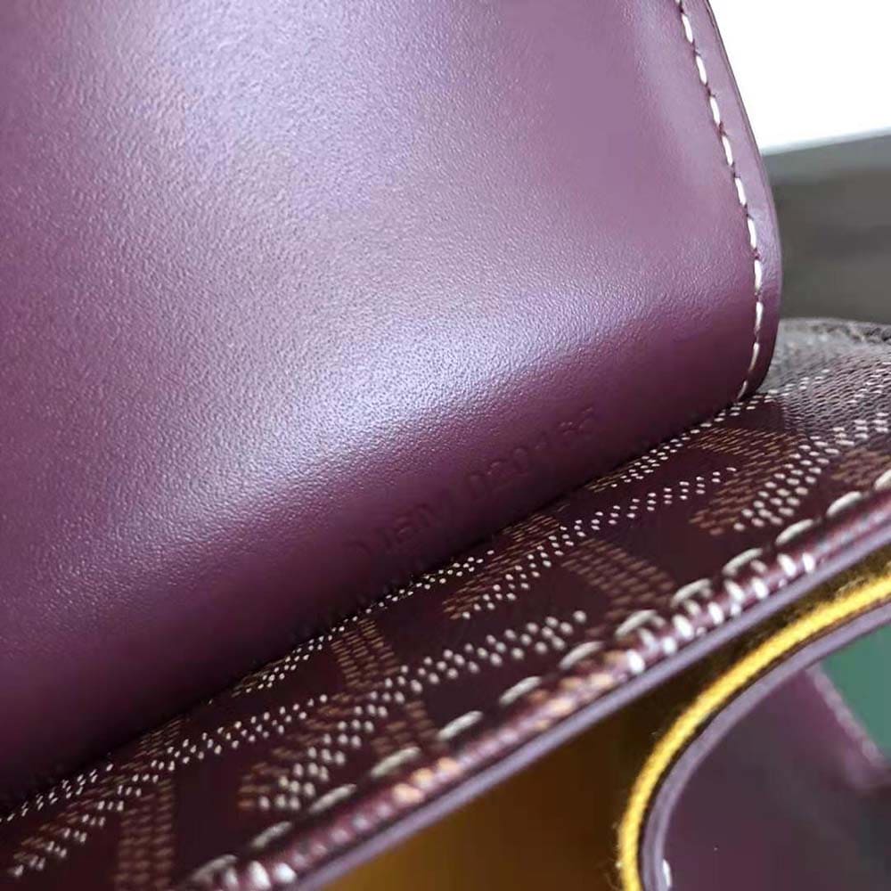 TÚI Goyard Women Sac Saïgon PM in Toile Goyardine & Clamecy Calfskin-Maroon