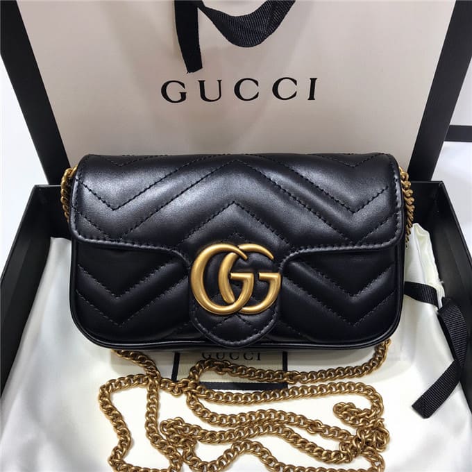 TÚI Gucci GG marmont super mini bag black Top Quality