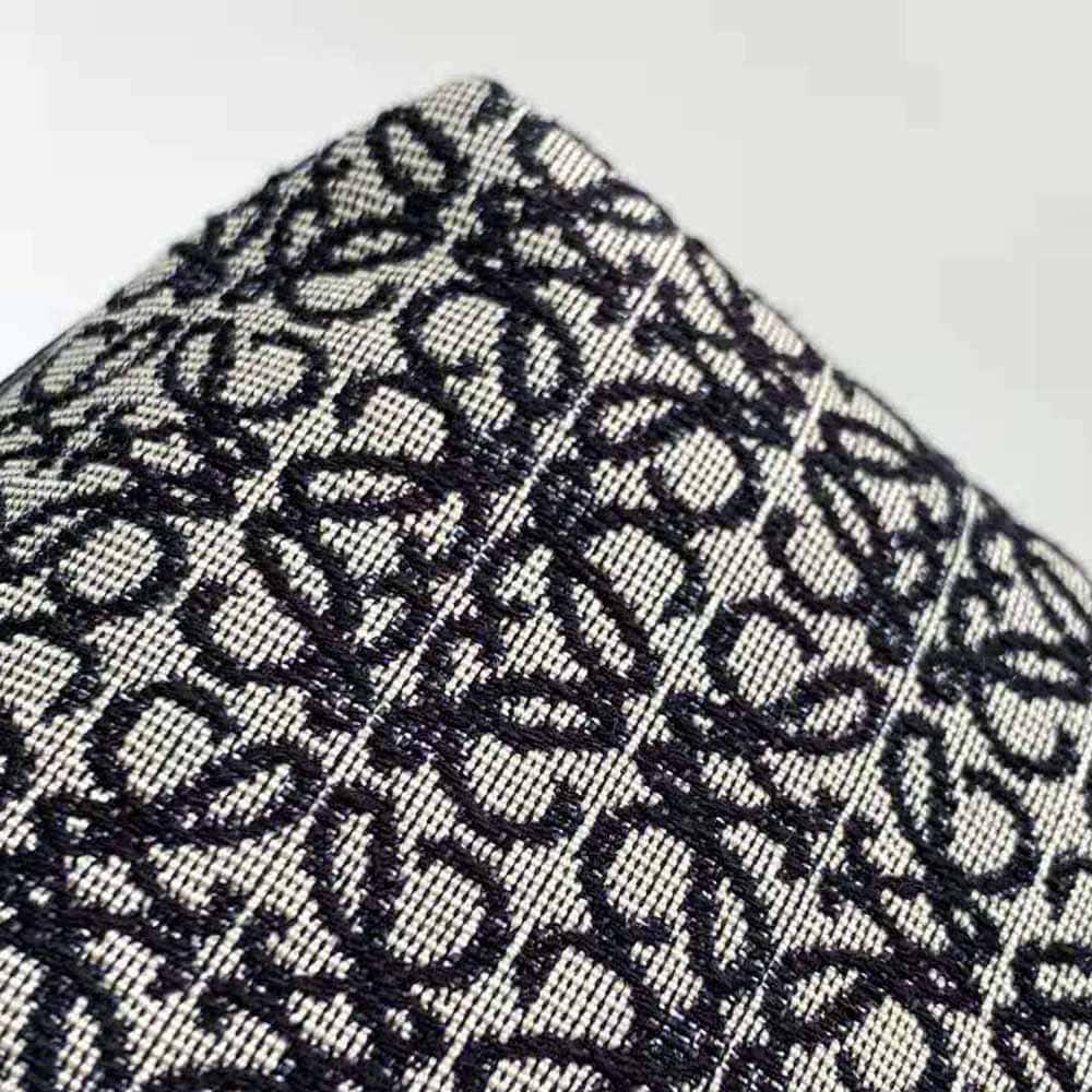 TÚI LOEWE Mini Flamenco Clutch in Anagram Jacquard and Calfskin-Black