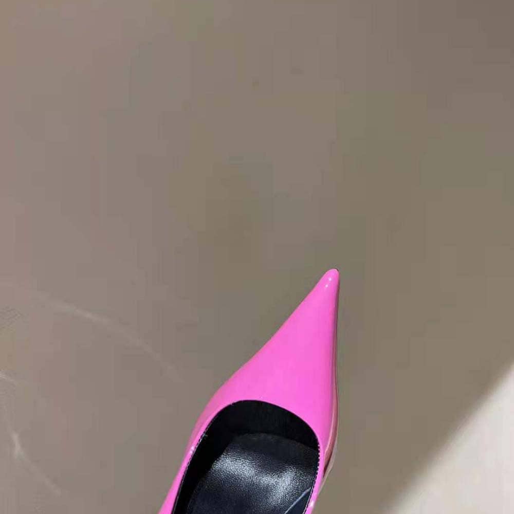 GIÀY Versace Women Pin-Point Pumps Curved High Stiletto Heels-Pink