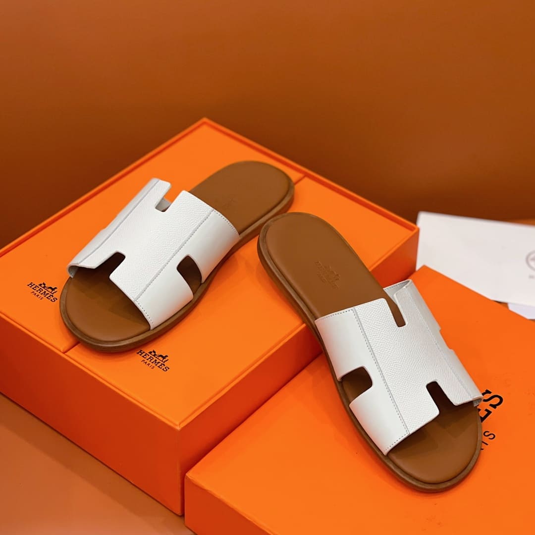 DÉP HERMES IZMIR WHITE H SANDAL AAA