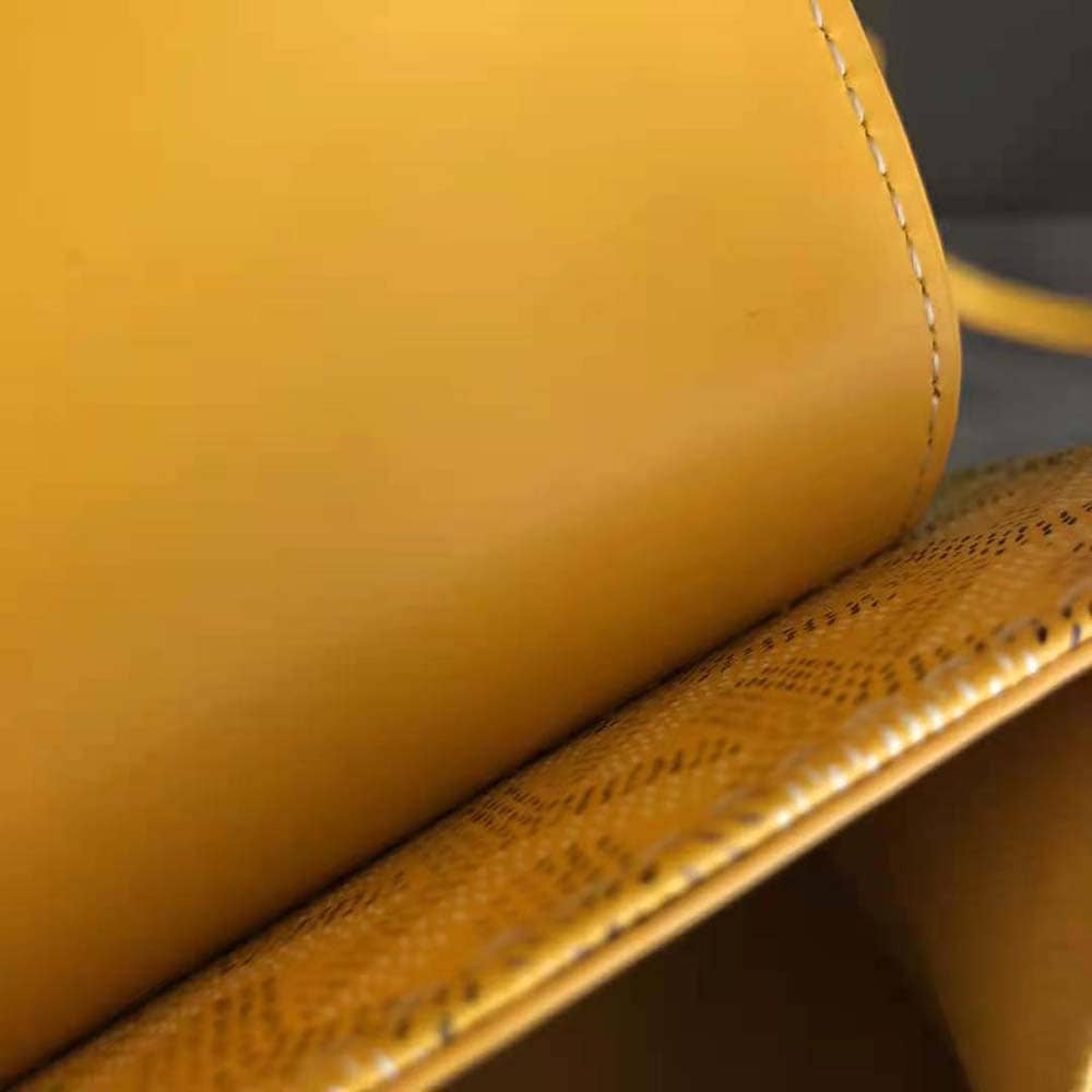 TÚI Goyard Women Sac Saïgon PM in Toile Goyardine & Clamecy Calfskin-Yellow