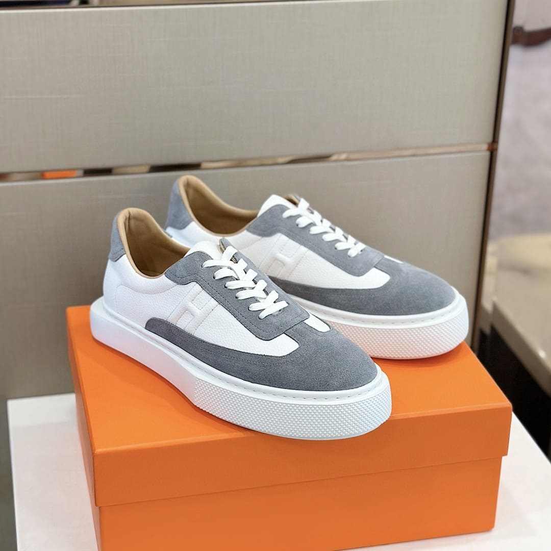 GIÀY HERMES SNEAKER LOW SPORTS SUEDE GREY