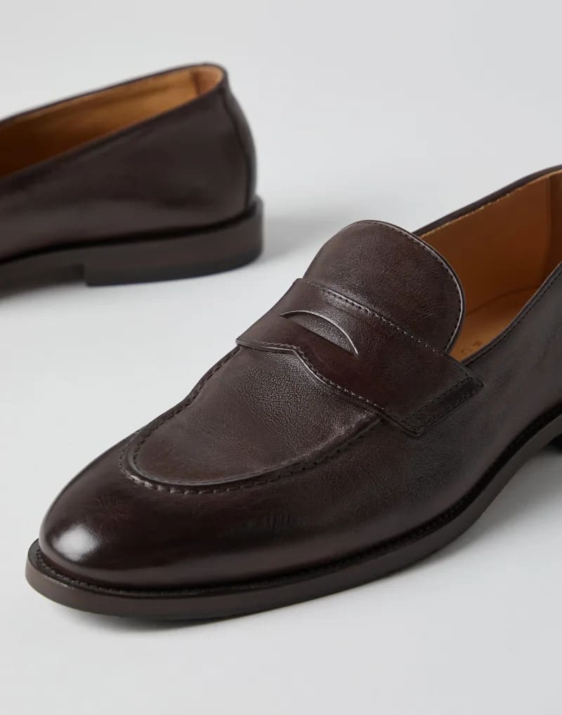GIÀY BRUNELLO CUCINELLI LOAFER CALFSKIN SHOES AAA DA BÊ HẢO HẠNG