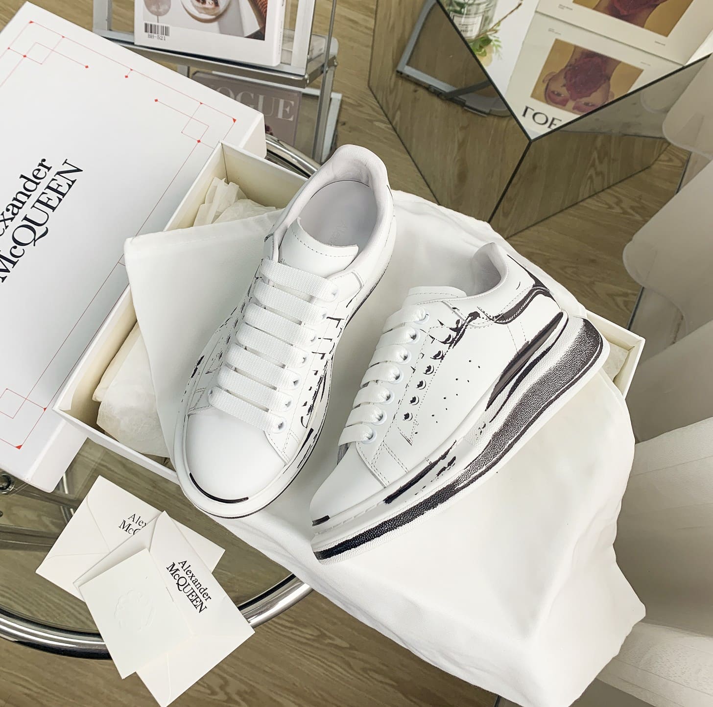 GIÀY ALEXANDER MCQUEEN SNEAKERS SHOES AAA UNISEX NAM VÀ NỮ DA BÊ HẢO HẠNG