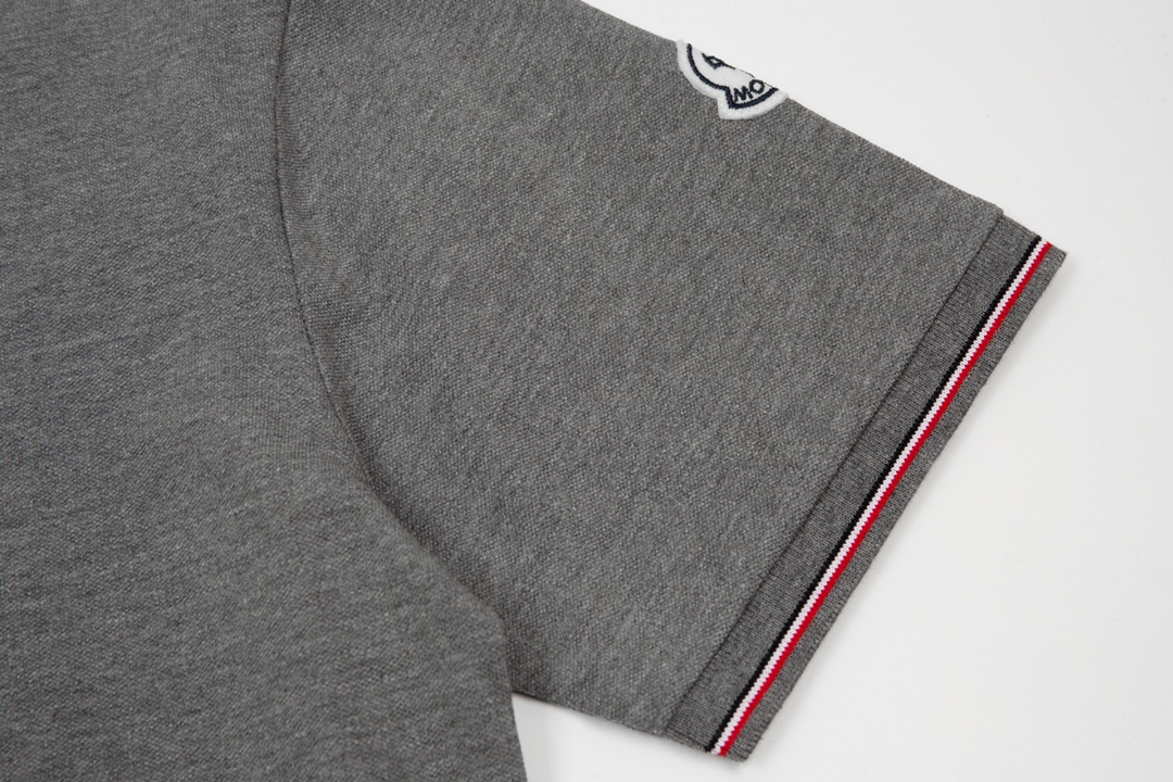 ÁO MONCLER Collar Logo Polo-Shirt