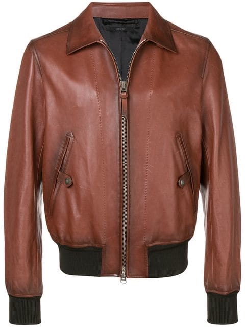 ÁO TOMFORD CLASSIC LEATHER JACKET DA BÒ