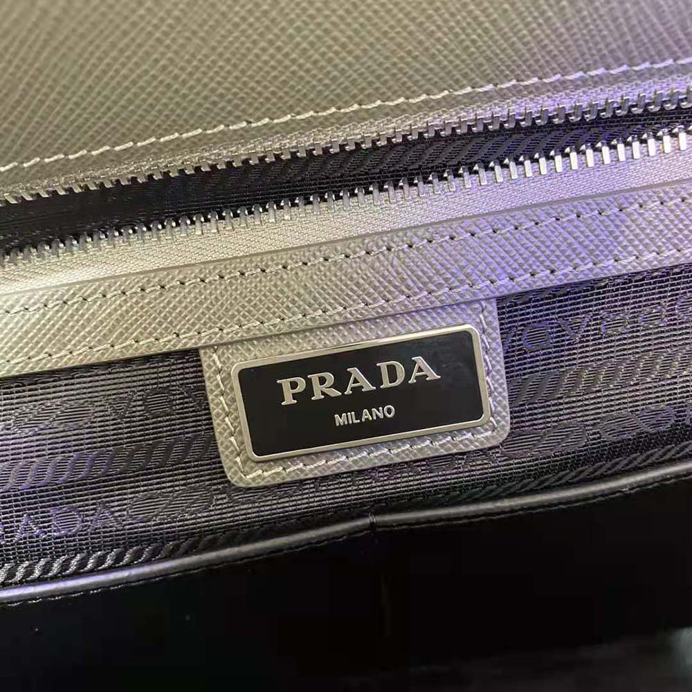 TÚI PRADA Saffiano Leather Prada Galleria Bag-Silver