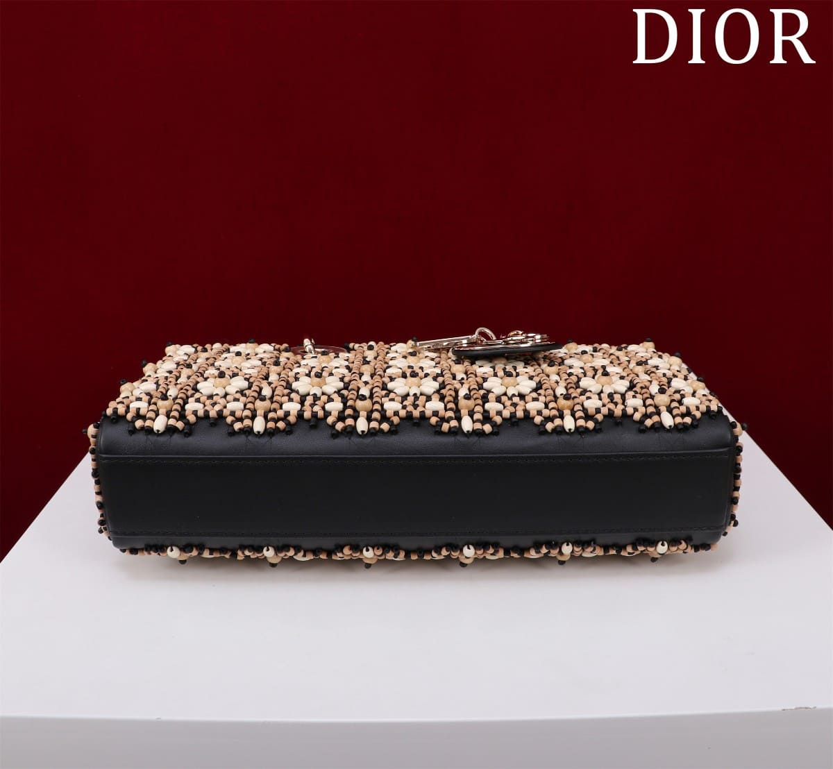 TÚI CHRISTIAN DIOR Lady-Joy embroiders wooden beads hạt gỗ