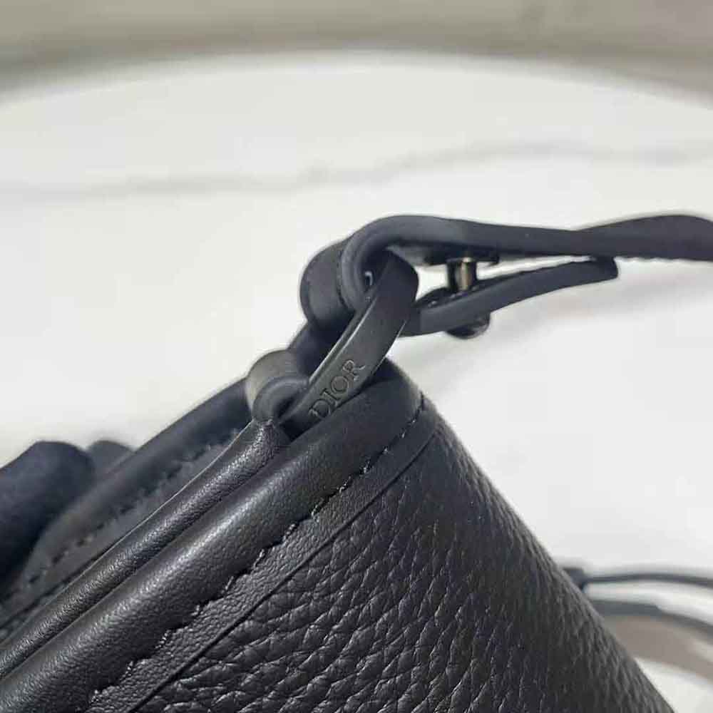 TÚI DIOR Gallop Messenger Bag Black Grained Calfskin