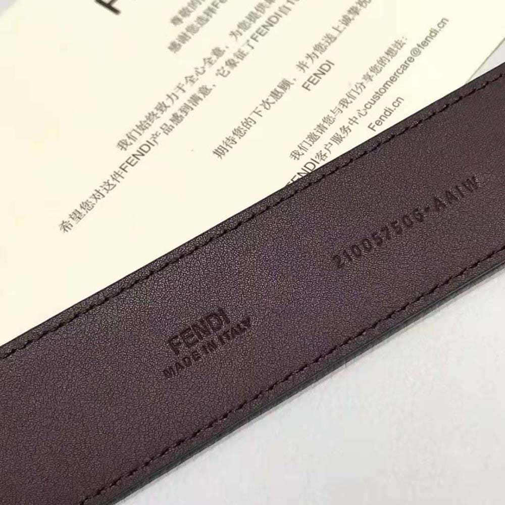 DÂY LƯNG Fendi Women Dove FF Jacquard Fabric Belt