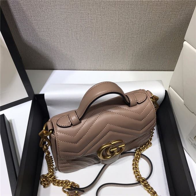 TÚI Gucci GG marmont mini top handle bag pink Top Quality