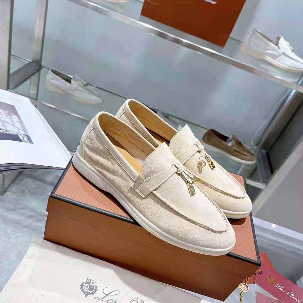 GIÀY LORO PIANA Unisex Summer Charms Walk Loafers-Brown TOP QUALITY SHOES AAA