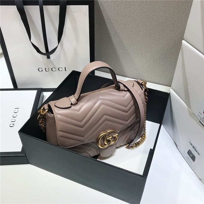 TÚI Gucci GG marmont small top handle bag pink Top Quality