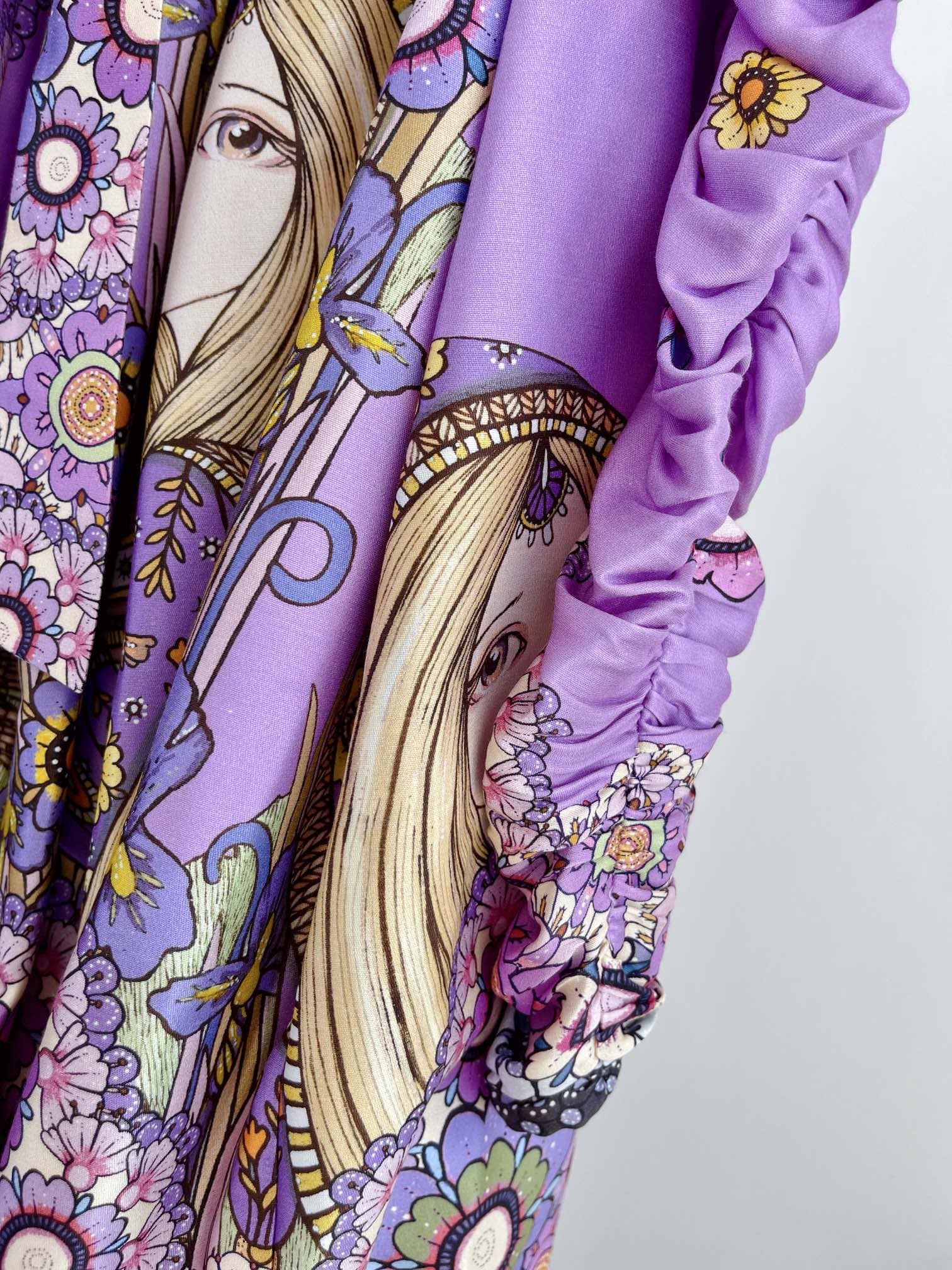VÁY ZIMMERMANN Vintage Flower Purple Midi Dress High Classy