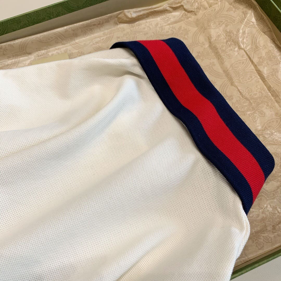 ÁO GUCCI GG POLO SHIRT MÀU TRẮNG UNISEX