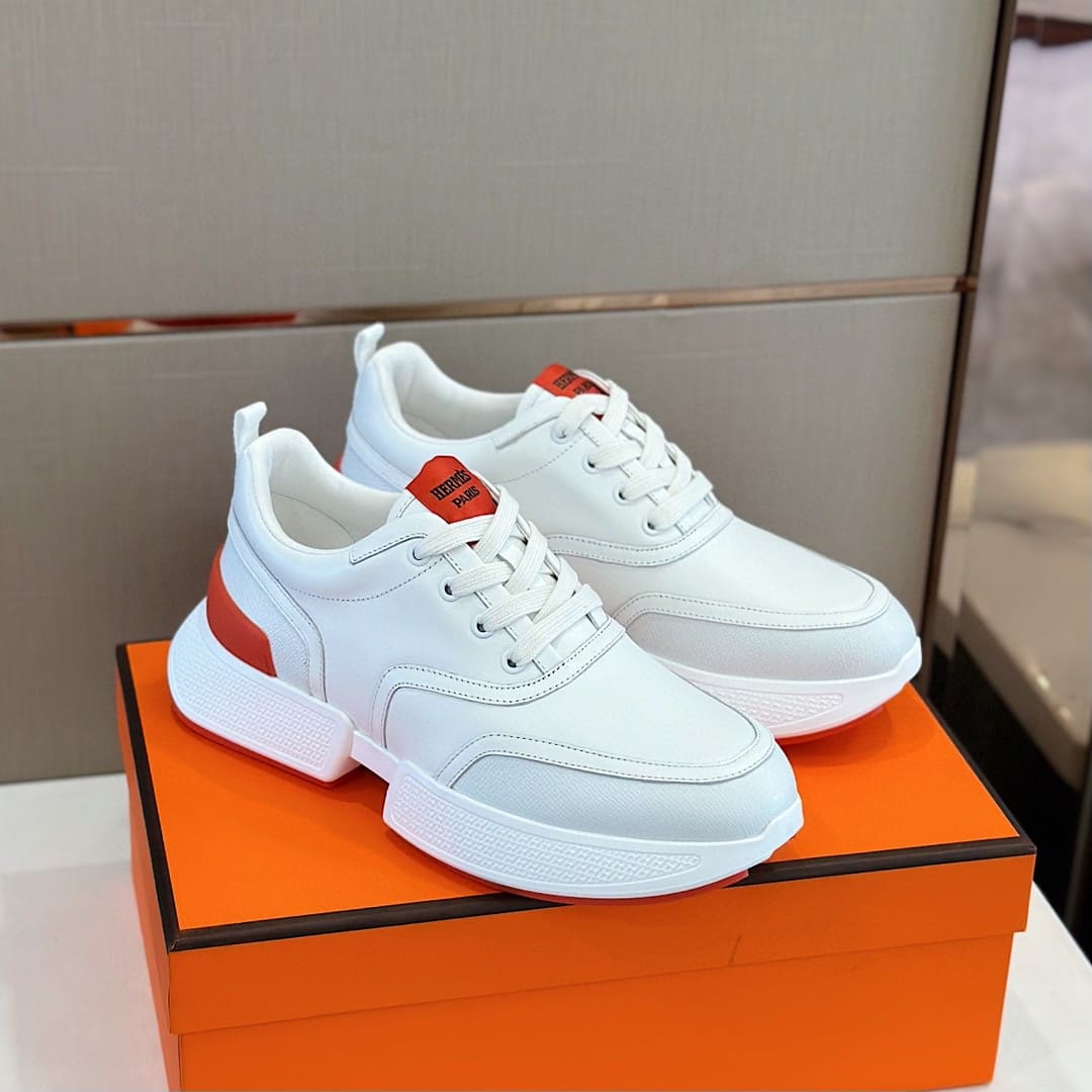 GIÀY HERMES H BOUNCING SNEAKER LOW SPORTS WHITE