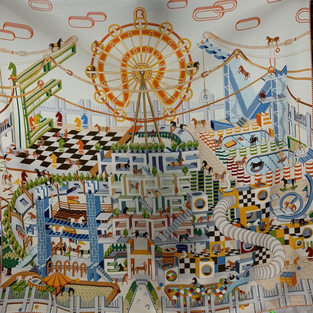 KHĂN HERMES H Family cashmere scarf