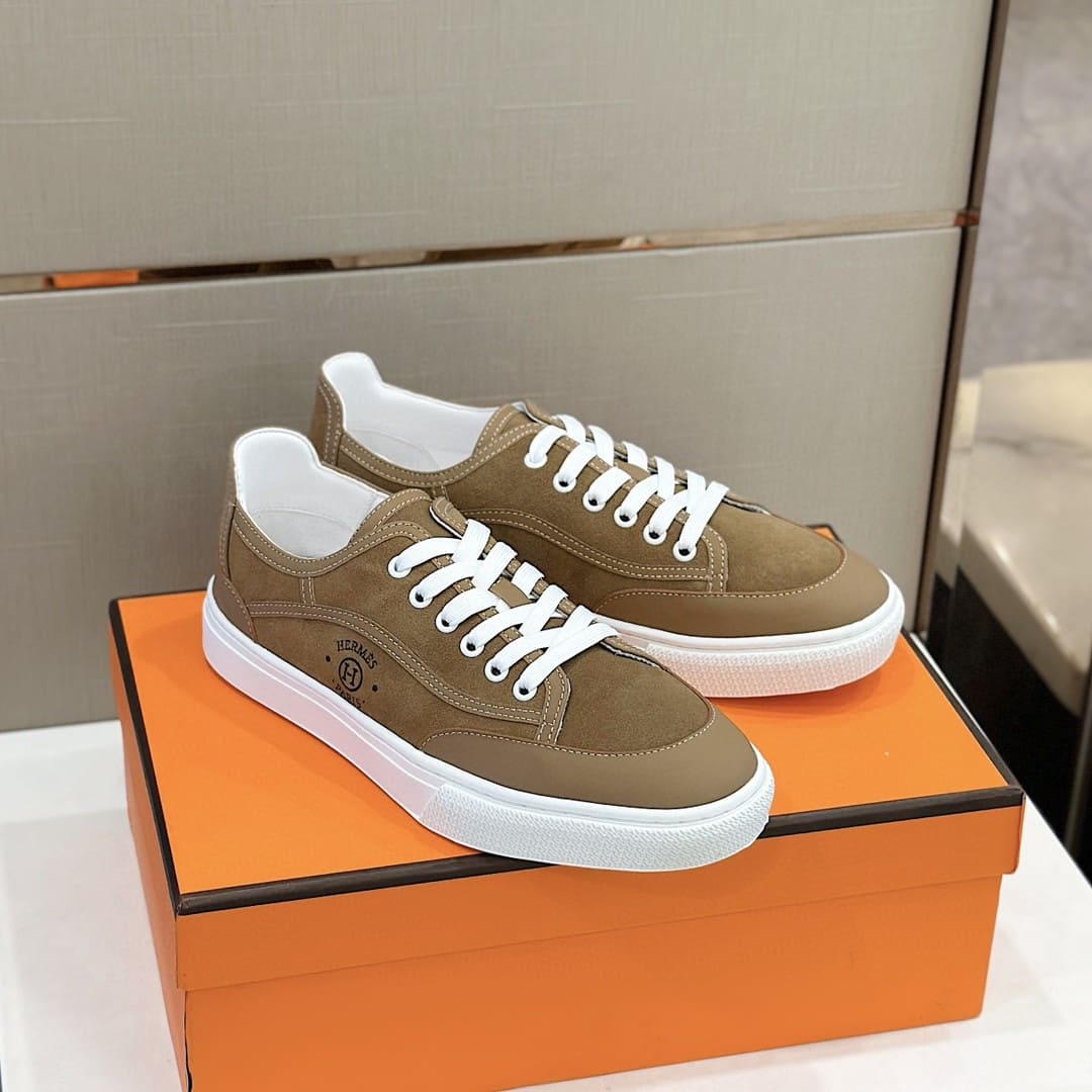 GIÀY HERMES SNEAKER LOW SPORTS BROWN